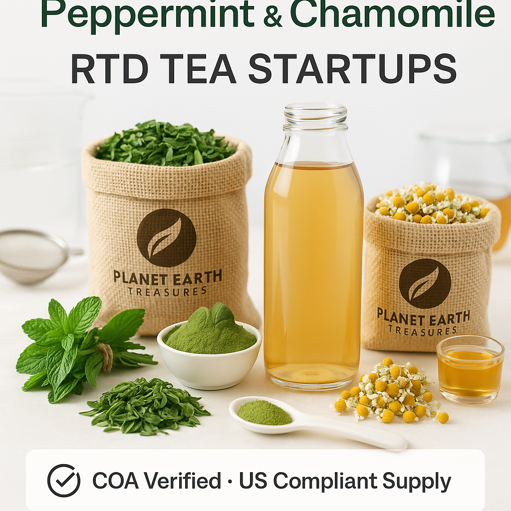 Peppermint and Chamomile tea preparation