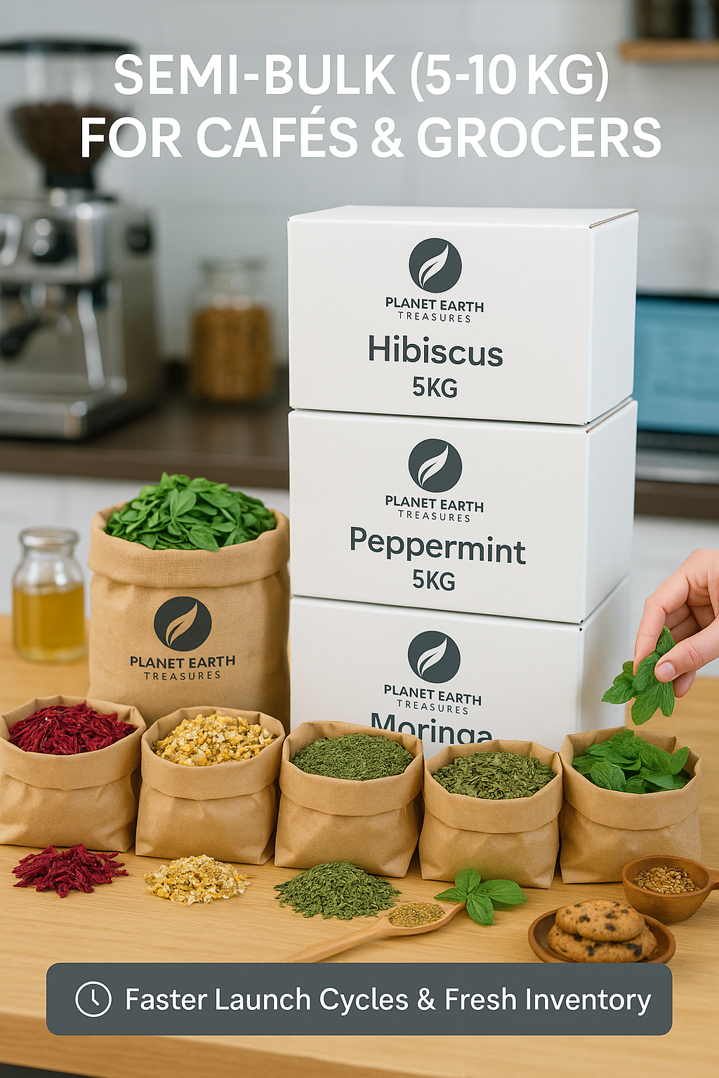 Semi-bulk packaging samples